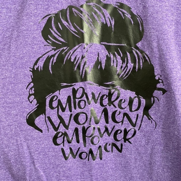 Purple handmade women’s T-shirt - Picture 2 of 4